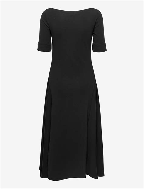 Lauren Ralph Lauren Stretch Cotton Midi Dress Polo Black Kr