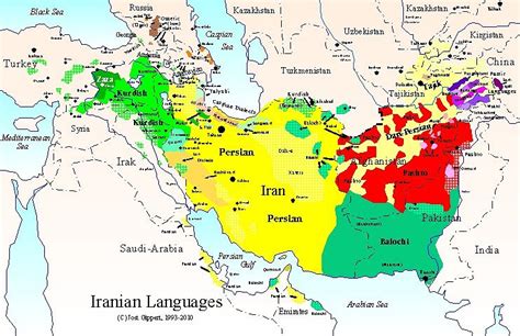 TITUS Didactica: Iranian Languages: Map frame