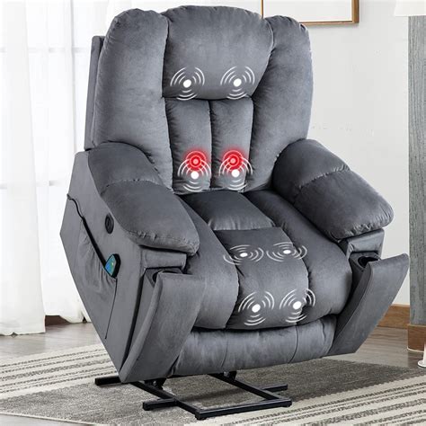 Canmov Large Power Lift Recliner Chair With Massage And Heat For Elderly