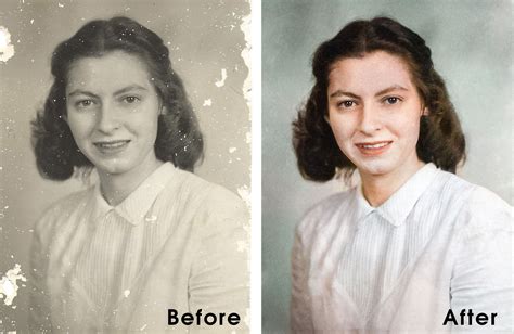 professional old photo restoration and colorizing etsy