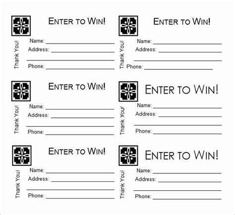 Entry Form Template Word New 24 Raffle Ticket Templates Pdf Psd Word