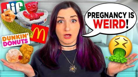 pregnant woman tries weird viral pregnancy craving food combinations youtube