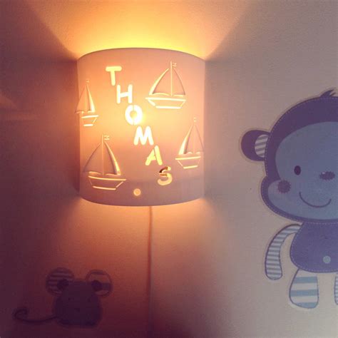Personalised Boat Wall Night Light By Kirsty Shaw