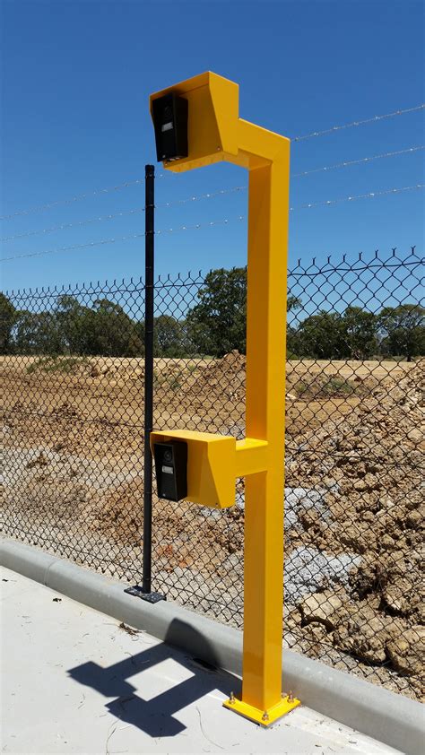 Truck Entry Boom Gate With Intercom System Building Supply Company