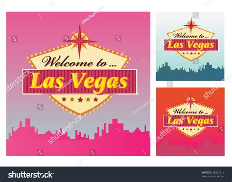 Welcome Las Vegas Las Vegas Welcome Stock Vector Royalty Free 35897614