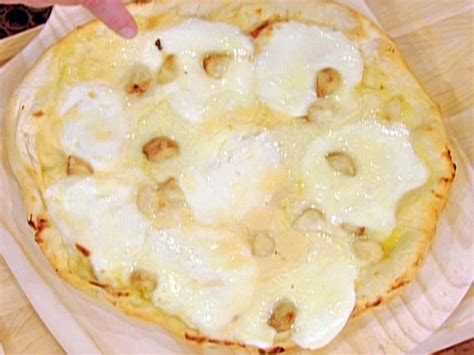 Roasted Garlic White Pizza With Garlic Sauce Recipe Food Network