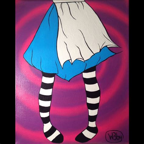 Alice In Wonderland Acrylic Painting With Cheshire Cat Swirled