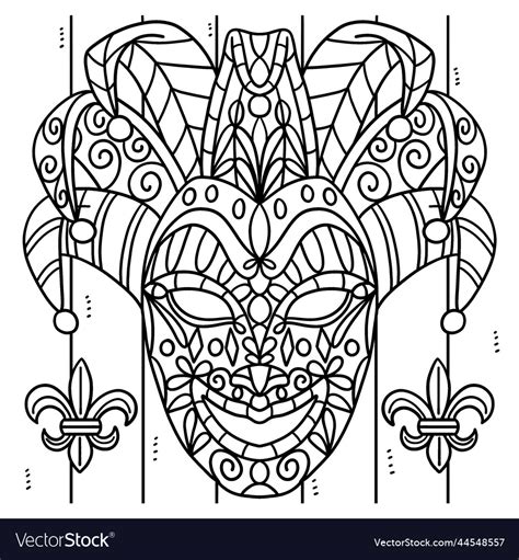 Mardi Gras Mask Printable Coloring Pages