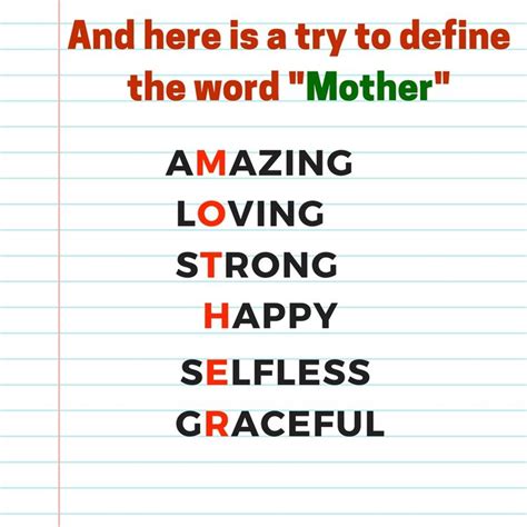 M Words To Describe A Mom