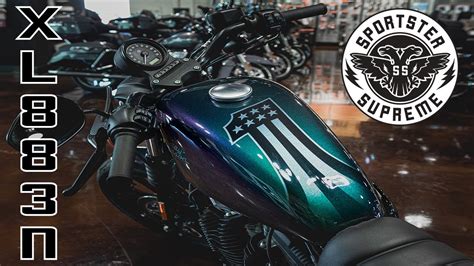 2021 Harley Davidson Xl883n Iron 883 Snake Venom Custom Paint Youtube