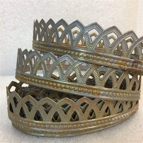 Decorative Metal Trim Crown 3 Ft Metal Embossed Trim Etsy Vintage