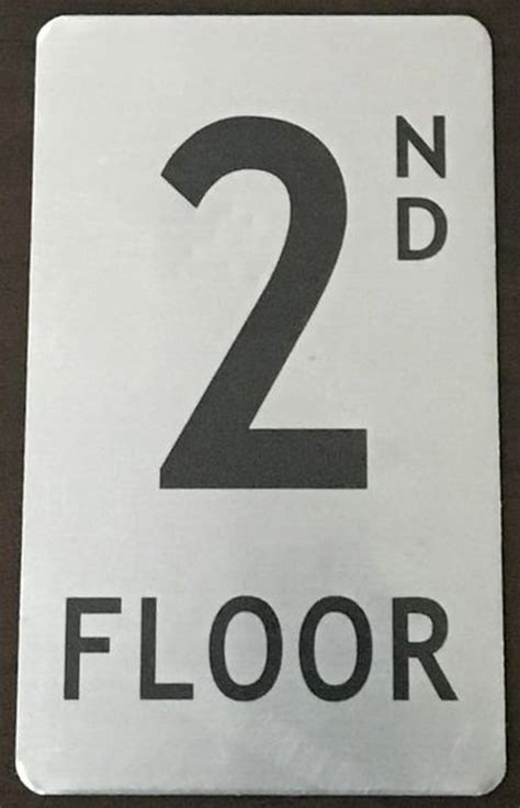 Floor Number Sign 2nd Floor Sign