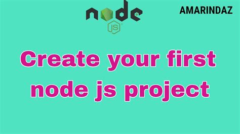 How To Create Node Js Project Using Npm Youtube