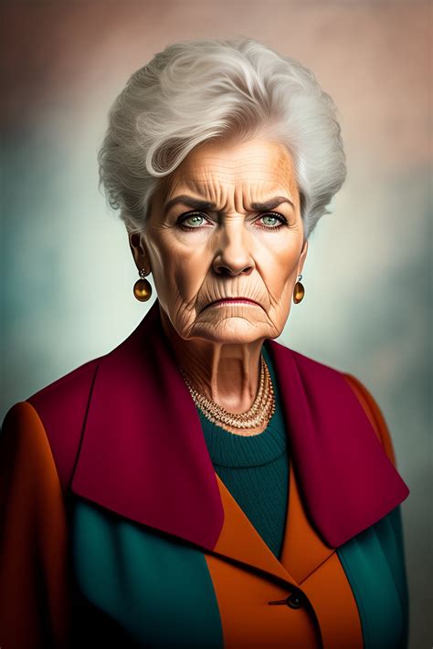 Lexica Portrait Of A Grumpy Mean Scowl Old Woman