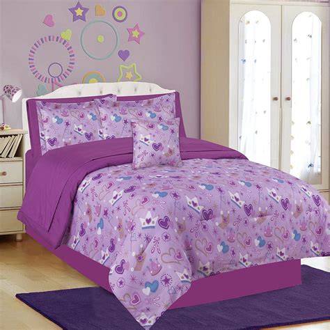 These items are breathable and do not cause any irritations or disturbances while resting. Amazon.com: Girls Bedding Twin 6 Piece Comforter and Sheet ...