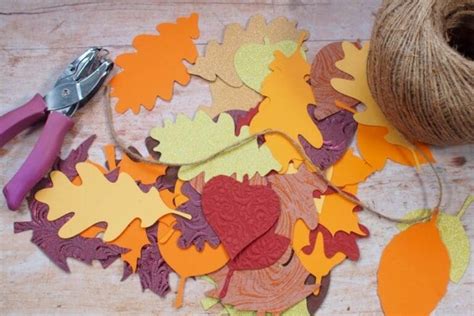 Simple Paper Leaf Garland With Free Printable Leaves Mum In The Madhouse
