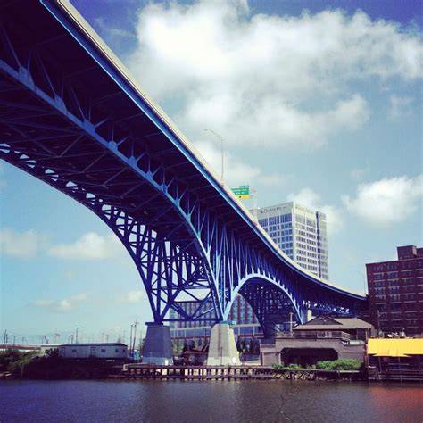 Bridge Spanning The Flats Area Of Downtown Cleveland Photo By Eric