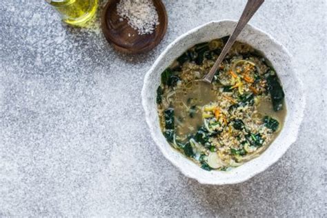 Kale And Freekeh Soup With Fresh Turmeric Cook Republic