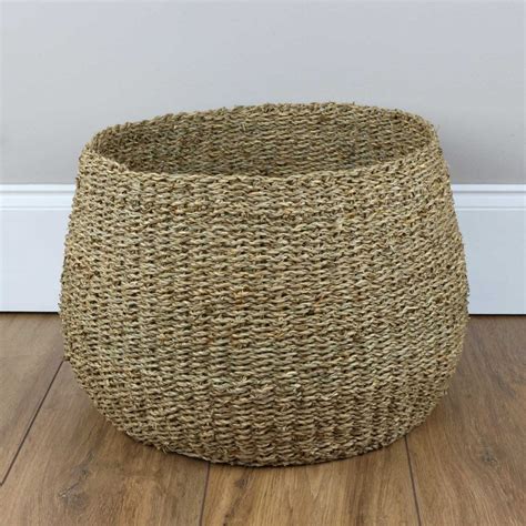 Sumba Natural Round Seagrass Basket - The Basket Company