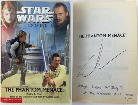 Lot Detail George Lucas Signed Star Wars Episode I Softcover Story