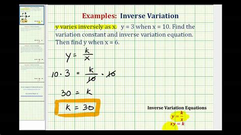 Direct And Inverse Variation Formula