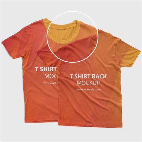 Free Front Back T Shirt Mockup Psd Template Mockup Den