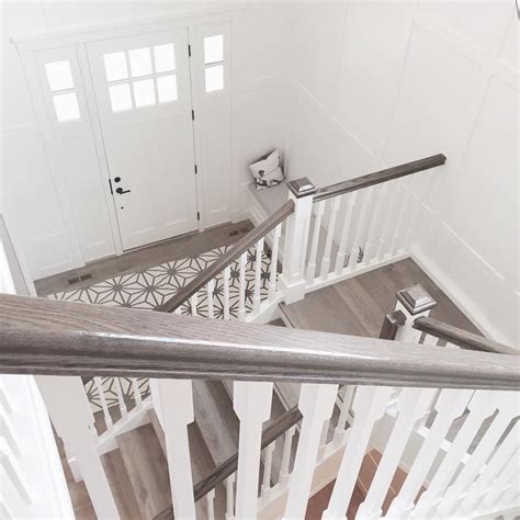 Add banister to one of your lists below, or create a new one. Image result for white wood railing grey wood stair | Wood ...