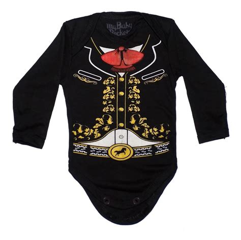Pañalero De Mariachi Disfraz De Traje De Charro Para Bebe Con Moño