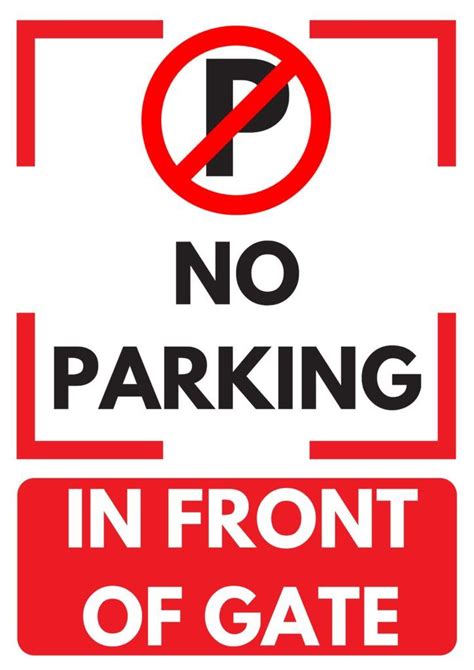 Printable No Parking Sign Template Printable Templates