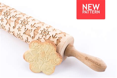 Marine Embossed Engraved Rolling Pin For Cookies Etsy