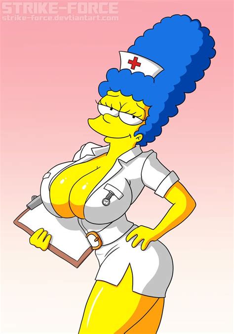 Nurse Marge By Strike Force On Deviantart Marge Marge Simpson Nurse