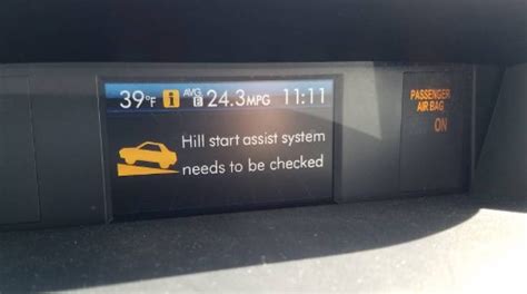 How To Reset The Hill Start Assist Warning Light Solved