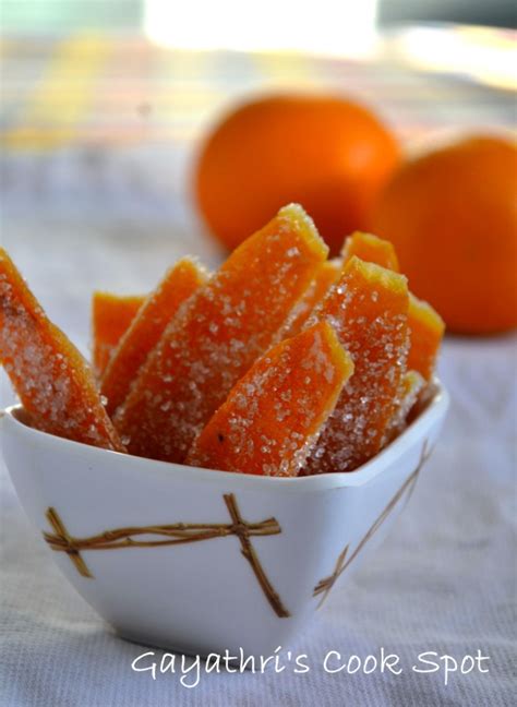 Homemade Candied Orange Peel Gayathris Cook Spot