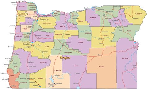 Map Of Oregon Travel United States