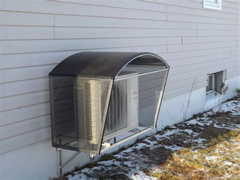 You'd have to be a little handy to put together something like this, but with a few tools and a little bit of lumber, you can create this permanent protective cover. Heat Pump Shelters | Able Canvas