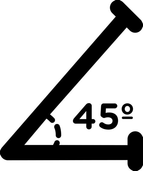 Acute Angle Of 45 Degrees Svg Png Icon Free Download 33666