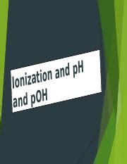 6 PH AND POH Pptx H P D N A N O I T A Z I N Io H O P And Ionization
