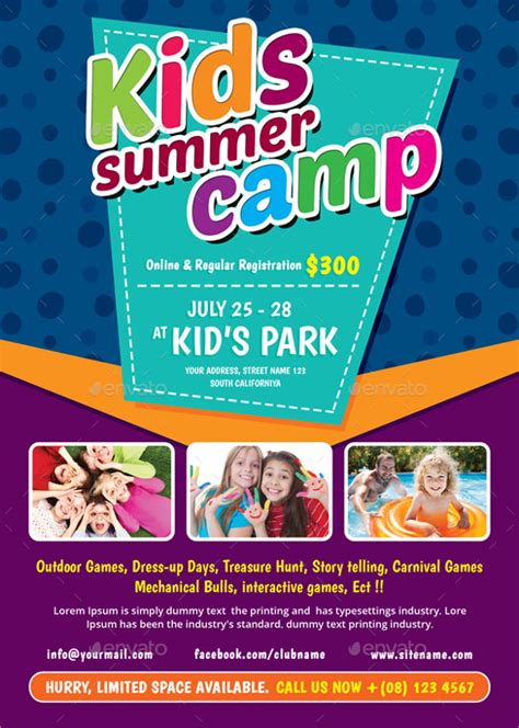 Free 25 Summer Camp Flyer Templates In Ms Word Psd Ai Eps