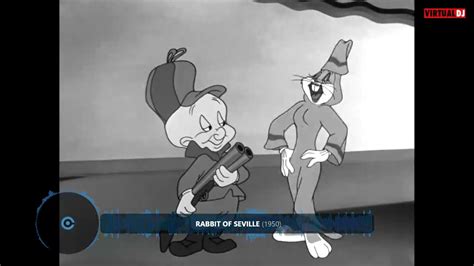 Bugs Bunny And Elmer J Fudd Rabbit Of Seville Black And White Version