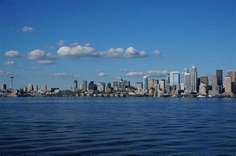 Seattle Cityscape From The Sea Free Photo Download Freeimages
