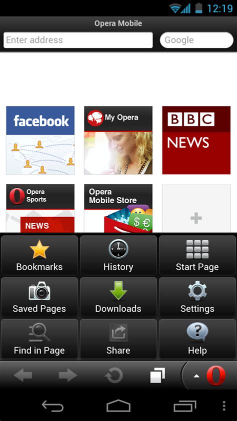 Ringan, menjaga privasi sambil jelajah internet cepat, pada jaringan lambat atau padat. Opera Mobile Classic 12.1.5 For Android - Serupting