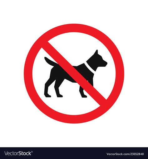 Crediting isn't required, but linking back is greatly appreciated and allows image authors to gain exposure. No dogs allowed sign Royalty Free Vector Image