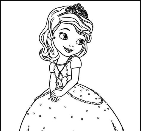 Gambar Princess Sofia Untuk Mewarnai