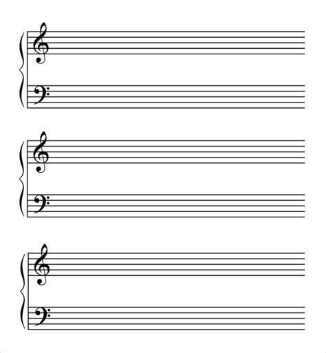 Printable Music Staff Paper