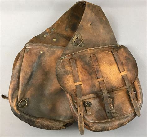 Sold Price Antique Leather Us Saddle Bags December 6 0120 900 Am Cst