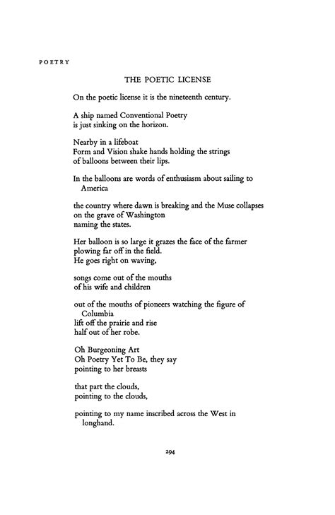 The Poetic License By Wesley Mcnair Poetry Magazine
