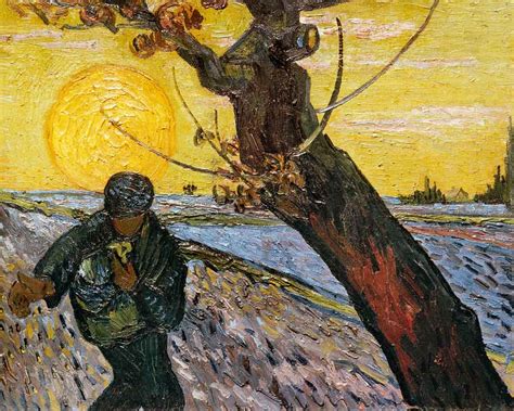 Sower With Setting Sun Detail Oil Painting Of Vincent Van Gogh As