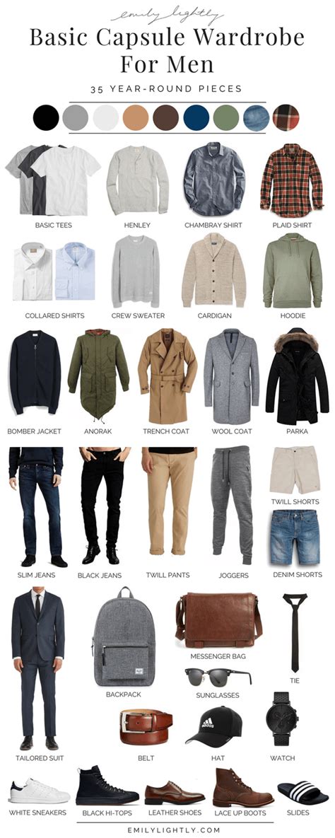 A Basic Year Round Capsule Wardrobe For Men Minimalist Fashion Men Men Fashion Casual Outfits