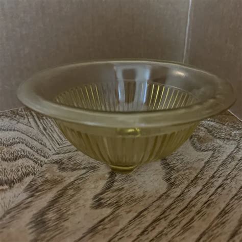 Vintage Amber Mixing Bowl Depression Glass Hazel Atlas Glass Ribbed
