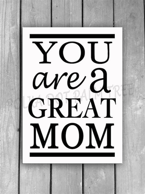 Instant Download You Are A Great Mom Inspirational Encouraging Etsy